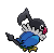 Sprite Animado Chatot Blanco Negro