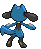 Sprite Animado Riolu Blanco Negro