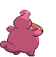 Sprite Animado Lickilicky Blanco Negro