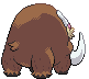 Sprite Animado Mamoswine Blanco Negro