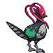 Sprite Animado Unfezant Blanco Negro
