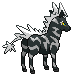 Sprite Animado Zebstrika Blanco Negro