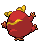 Sprite Animado Darumaka Blanco Negro