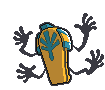 Sprite Animado Cofagrigus Blanco Negro