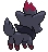 Sprite Animado Zorua Blanco Negro