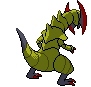 Sprite Animado Haxorus Blanco Negro