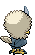 Sprite Animado Rufflet Blanco Negro