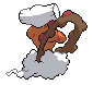 Sprite Animado Landorus Blanco Negro