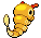 Sprite Animado Caterpie Blanco Negro