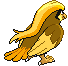 Sprite Animado Pidgeot Blanco Negro