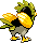 Sprite Animado Spearow Blanco Negro