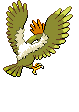 Sprite Animado Fearow Blanco Negro