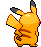 Sprite Animado Pikachu Blanco Negro