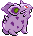 Sprite Animado Nidoran♀ Blanco Negro