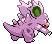 Sprite Animado Nidorina Blanco Negro