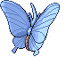 Sprite Animado Venomoth Blanco Negro