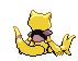 Sprite Animado Abra Blanco Negro