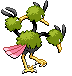 Sprite Animado Dodrio Blanco Negro