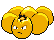 Sprite Animado Exeggcute Blanco Negro