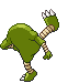 Sprite Animado Hitmonlee Blanco Negro