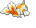Sprite Animado Goldeen Blanco Negro
