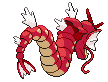 Sprite Animado Gyarados Blanco Negro