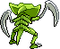 Sprite Animado Kabutops Blanco Negro