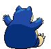 Sprite Animado Snorlax Blanco Negro