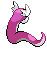 Sprite Animado Dratini Blanco Negro