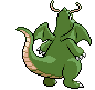 Sprite Animado Dragonite Blanco Negro