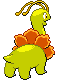 Sprite Animado Meganium Blanco Negro