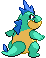 Sprite Animado Croconaw Blanco Negro