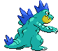 Sprite Animado Feraligatr Blanco Negro