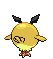 Sprite Animado Hoothoot Blanco Negro