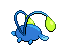 Sprite Animado Chinchou Blanco Negro