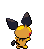 Sprite Animado Pichu Blanco Negro