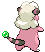 Sprite Animado Flaaffy Blanco Negro