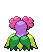 Sprite Animado Bellossom Blanco Negro