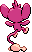 Sprite Animado Aipom Blanco Negro