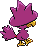 Sprite Animado Murkrow Blanco Negro