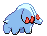 Sprite Animado Phanpy Blanco Negro