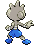 Sprite Animado Tyrogue Blanco Negro
