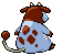 Sprite Animado Miltank Blanco Negro
