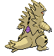 Sprite Animado Tyranitar Blanco Negro