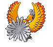 Sprite Animado Ho-Oh Blanco Negro