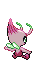 Sprite Animado Celebi Blanco Negro