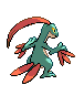 Sprite Animado Grovyle Blanco Negro