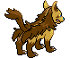 Sprite Animado Mightyena Blanco Negro