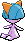 Sprite Animado Ralts Blanco Negro