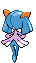 Sprite Animado Kirlia Blanco Negro
